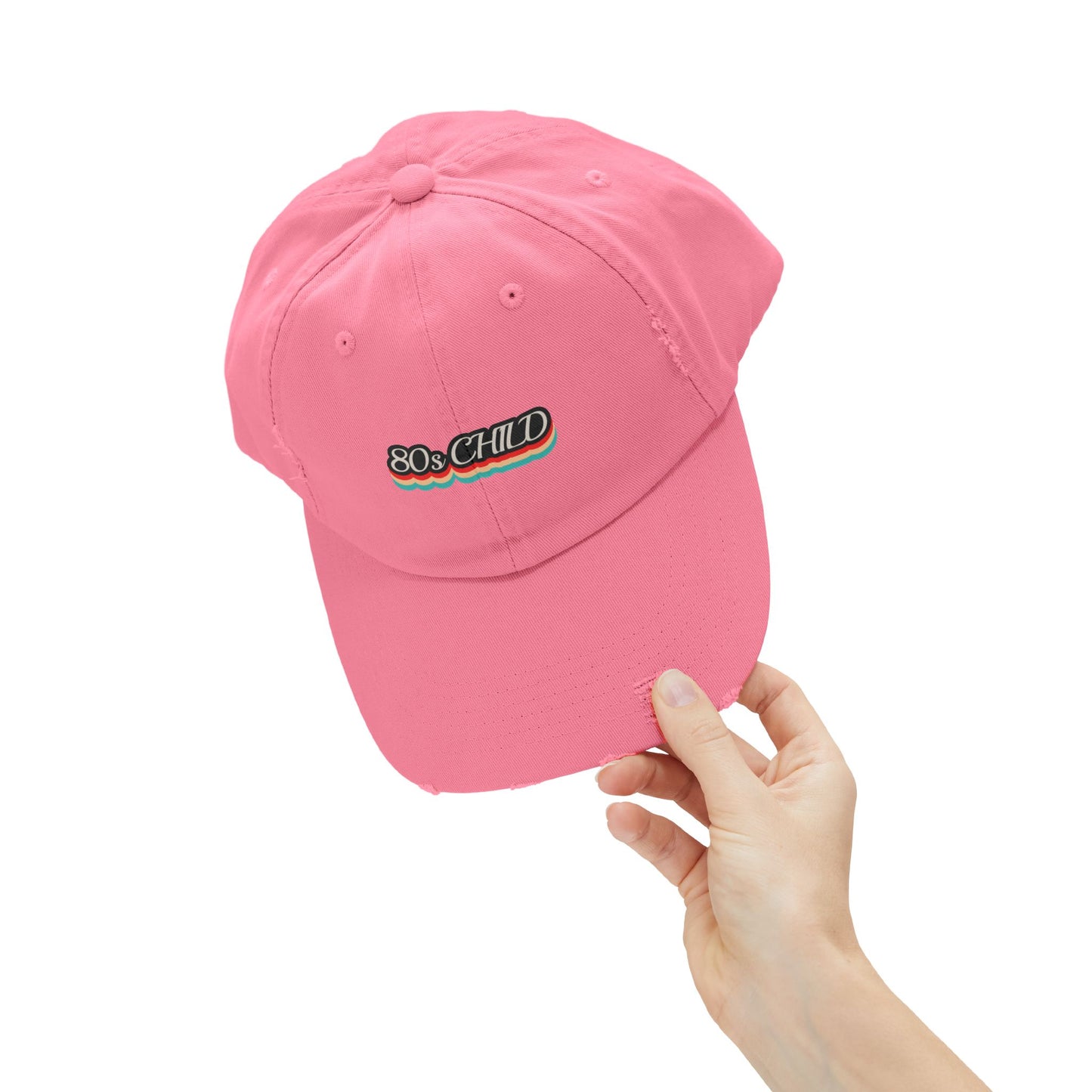 Unisex Distressed Cap- 80s child
