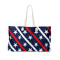 Stars and Stripes Weekender Bag Travel Tote Patriotic Bag | Beach & Gym Carryall Ideal for Summer Fourth of July