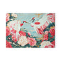 Glass Cutting Board — Elegant Cranes & Peonies Floral Kitchen Trivet