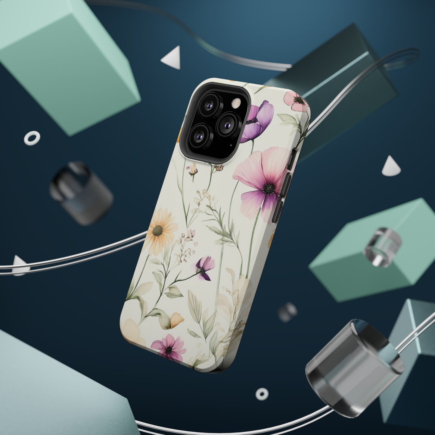 Floral Watercolor Magnetic Impact-Resistant Phone Case