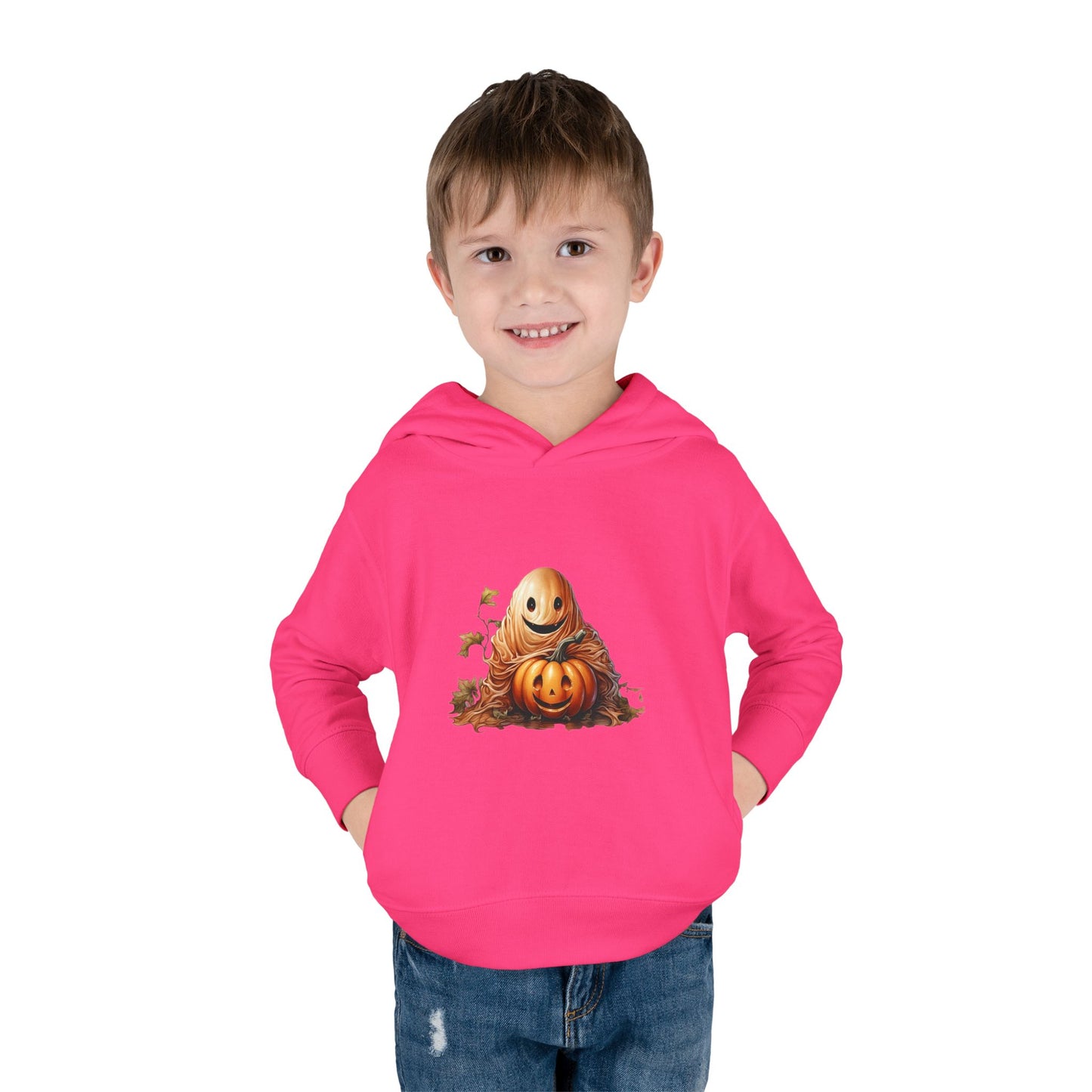 Halloween Toddler Hoodie, Cozy Pullover for Kids, Cute Fleece Sweatshirt, Perfect Fall Gift, Pumpkin Design