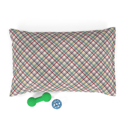 Cozy Plaid Pet Bed for Cats and Dogs, Comfortable Dog Bed, Soft Pet Cushion, Modern Pet Furniture, Stylish Dog Bed