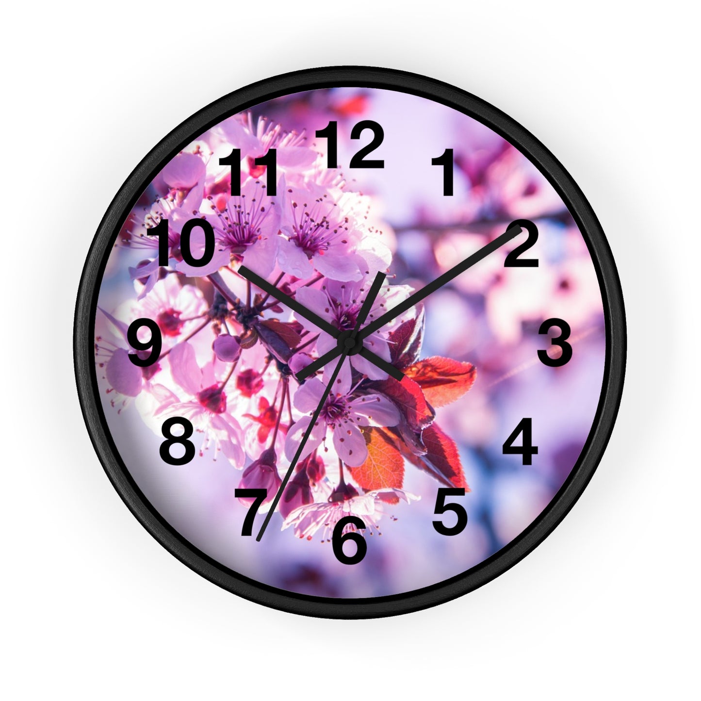Floral Wall Clock, Elegant Timepiece, Home Decor, Gift for Her, Spring Decor, Nature Lovers, Birthday Gift