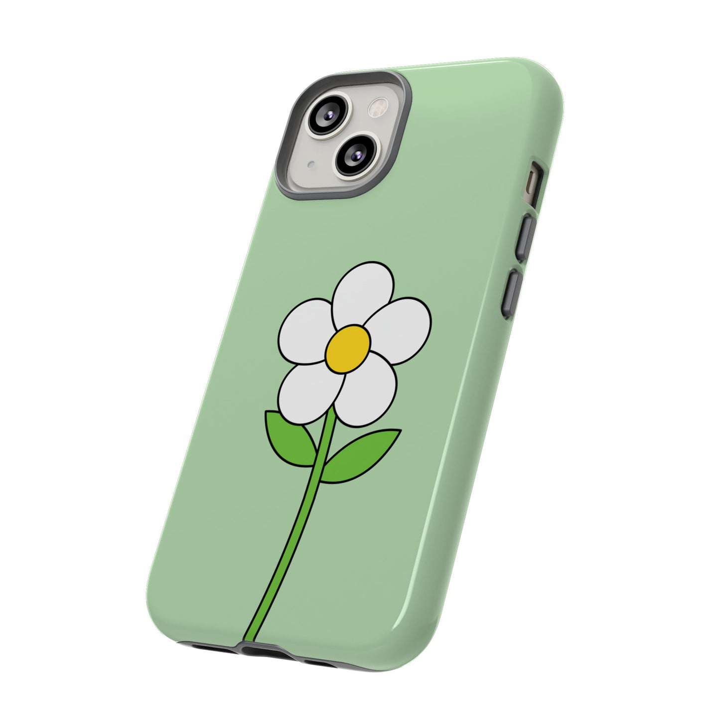 Floral Phone Case - Tough Cases for Nature Lovers, Cute Green Flower Design, iPhone Cover, Gift for Her, Spring Accessories