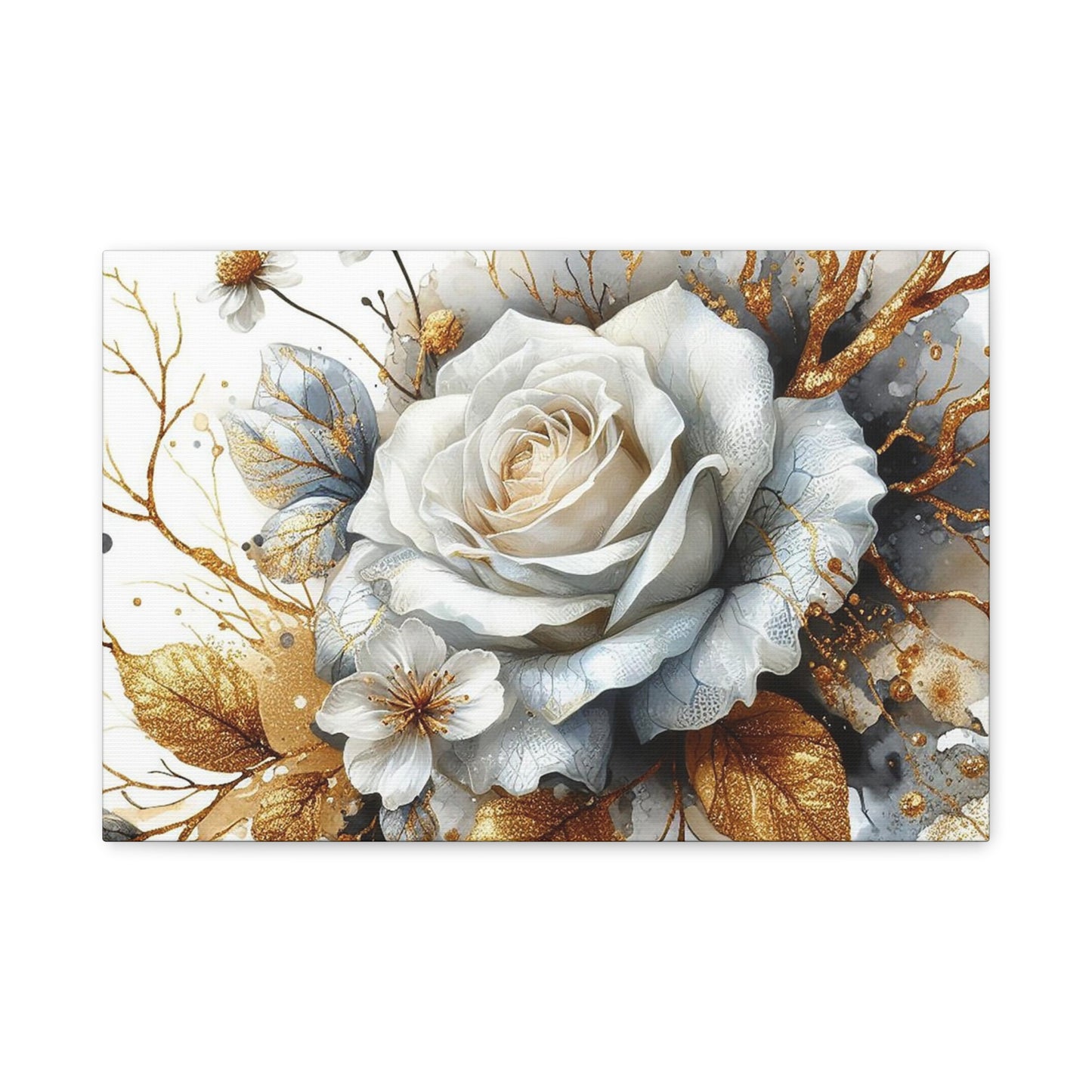 Matte Canvas, Stretched, 1.25" - Gold and Black