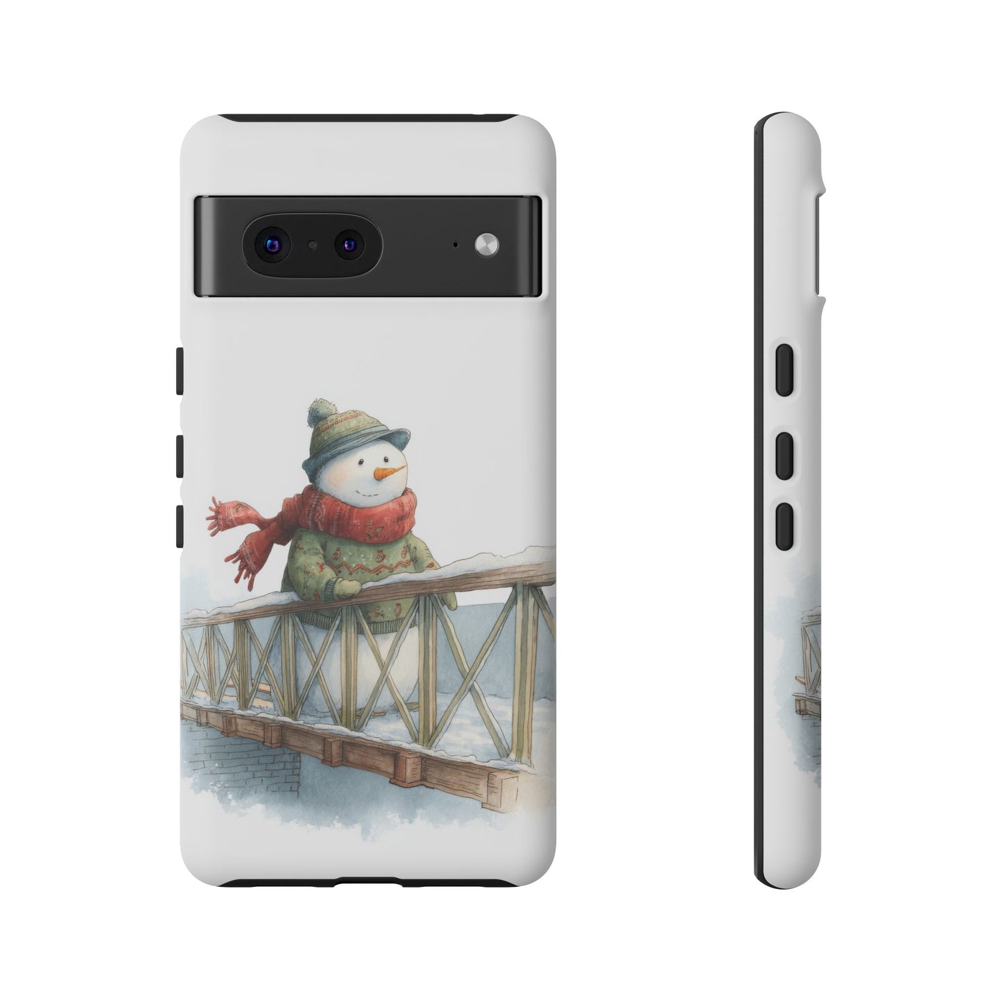 Snowman Phone Case – Winter Holiday Gift, Cute Snowman Design, Winter Accessories, Protective Phone Case, Unique Christmas Present