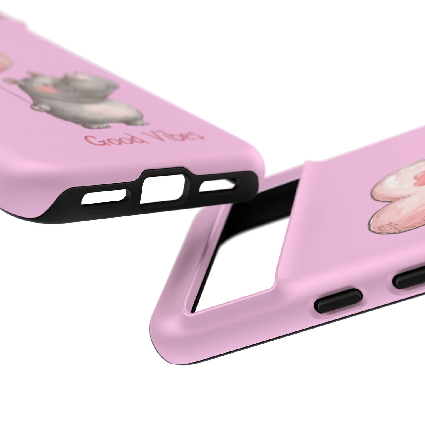 Cute Hippo Phone Case | Good Vibes, Gift for Friends, Cute Phone Accessories, Animal Lover Gift, Happy Phone Cover