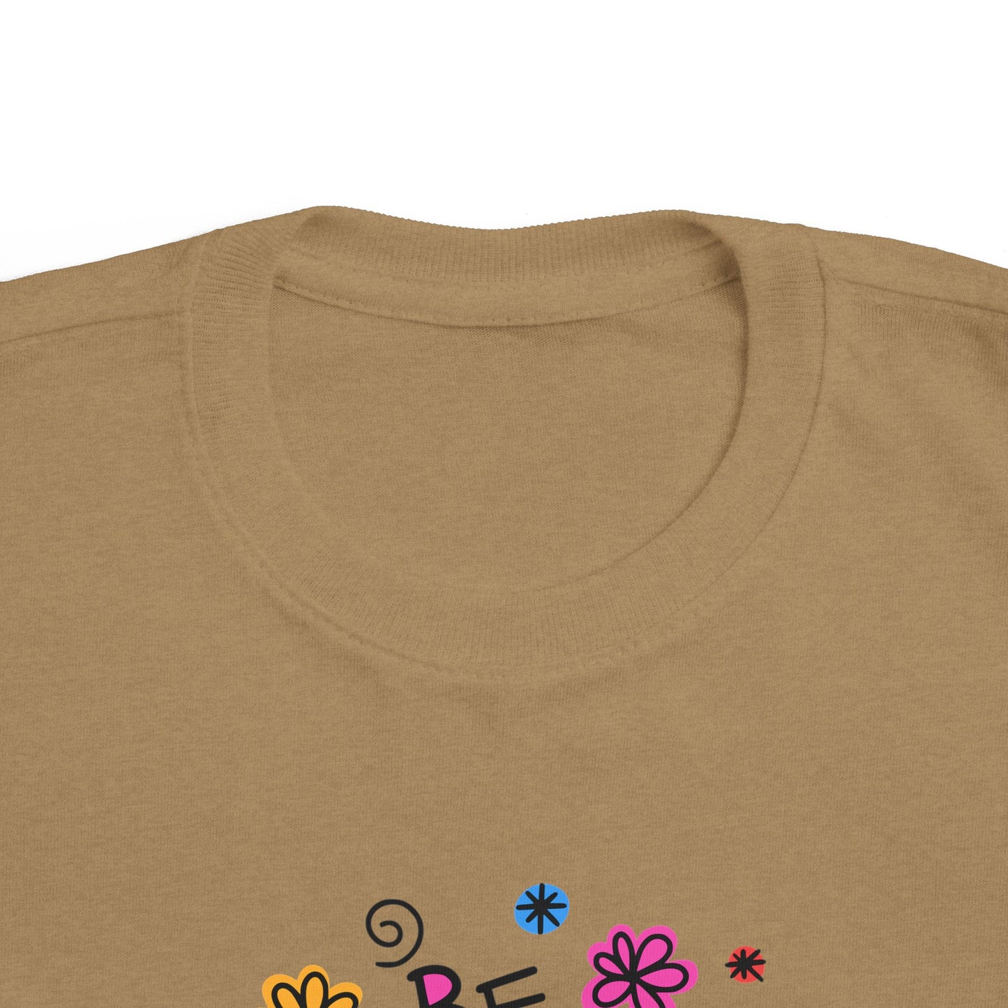 Whimsical Toddler Tee - 'Be Kind' Design, Cute Kids' Shirt, Floral Graphic Tee, Toddler Gift, Inspirational Apparel
