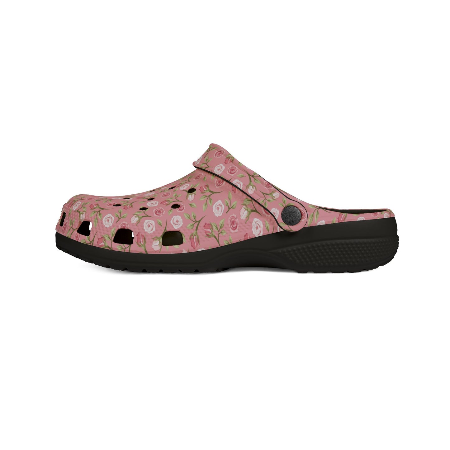 Floral Pink EVA Foam Clogs – Comfortable Garden Slip-On Shoes