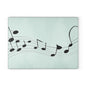 Musical Glass Cutting Board, Kitchen Decor, Gift for Musicians, Musical Notes Design, Home Cooking, Housewarming Gift, Unique Kitchenware