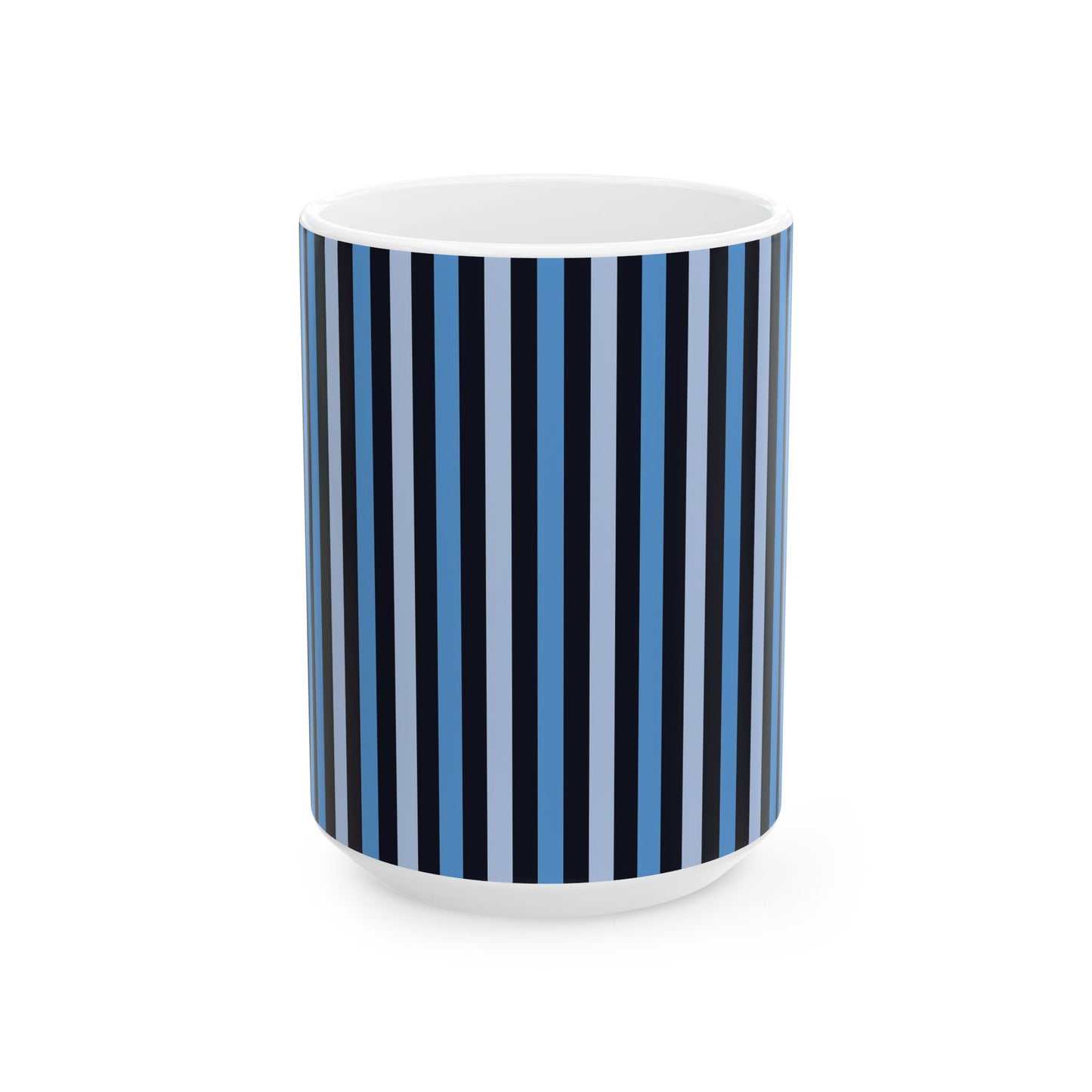 Modern Striped Ceramic Mug - Stylish Coffee Cup, Cute Gift, Office Decor, Birthday Present, Beverage Holder