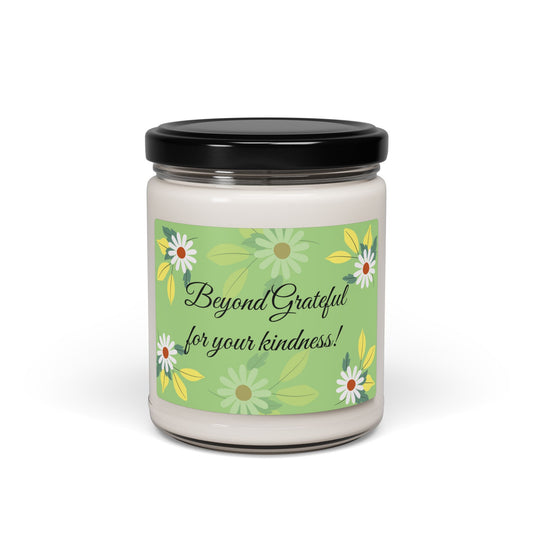 Gratitude Soy Candle — "Beyond Grateful for Your Kindness" 9oz