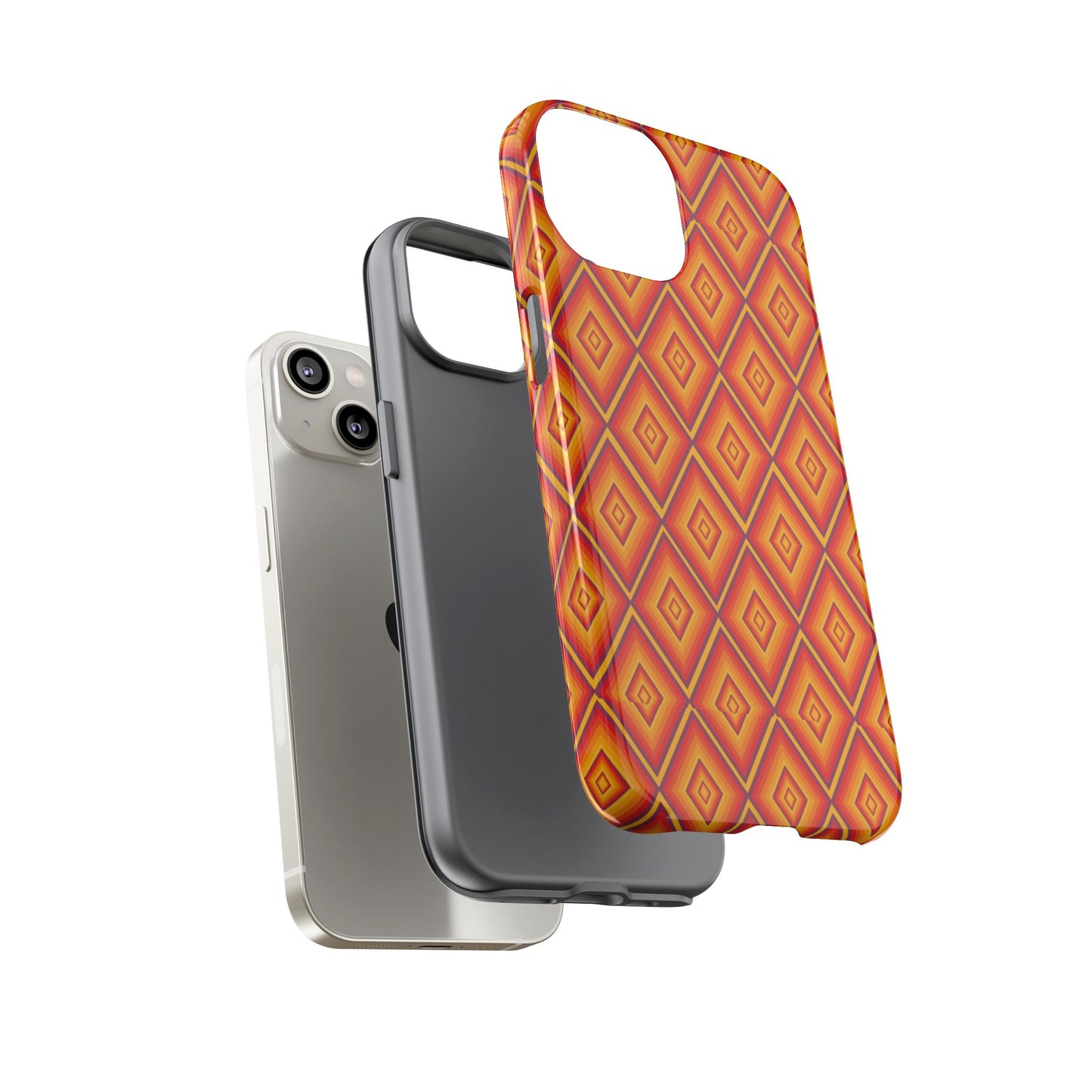 Geometric Phone Case, Tough Cases for Protection, Stylish Smartphone Cover, Vibrant Patterned Phone Accessory, Unique Gift Idea, [...]