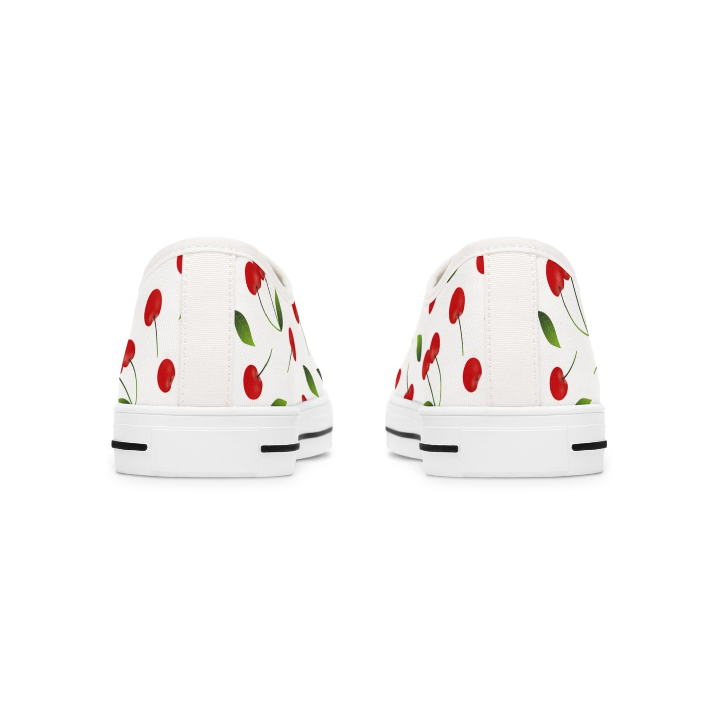 Cherry Print Low Top Sneakers — Women's Cute Summer Casual Shoes