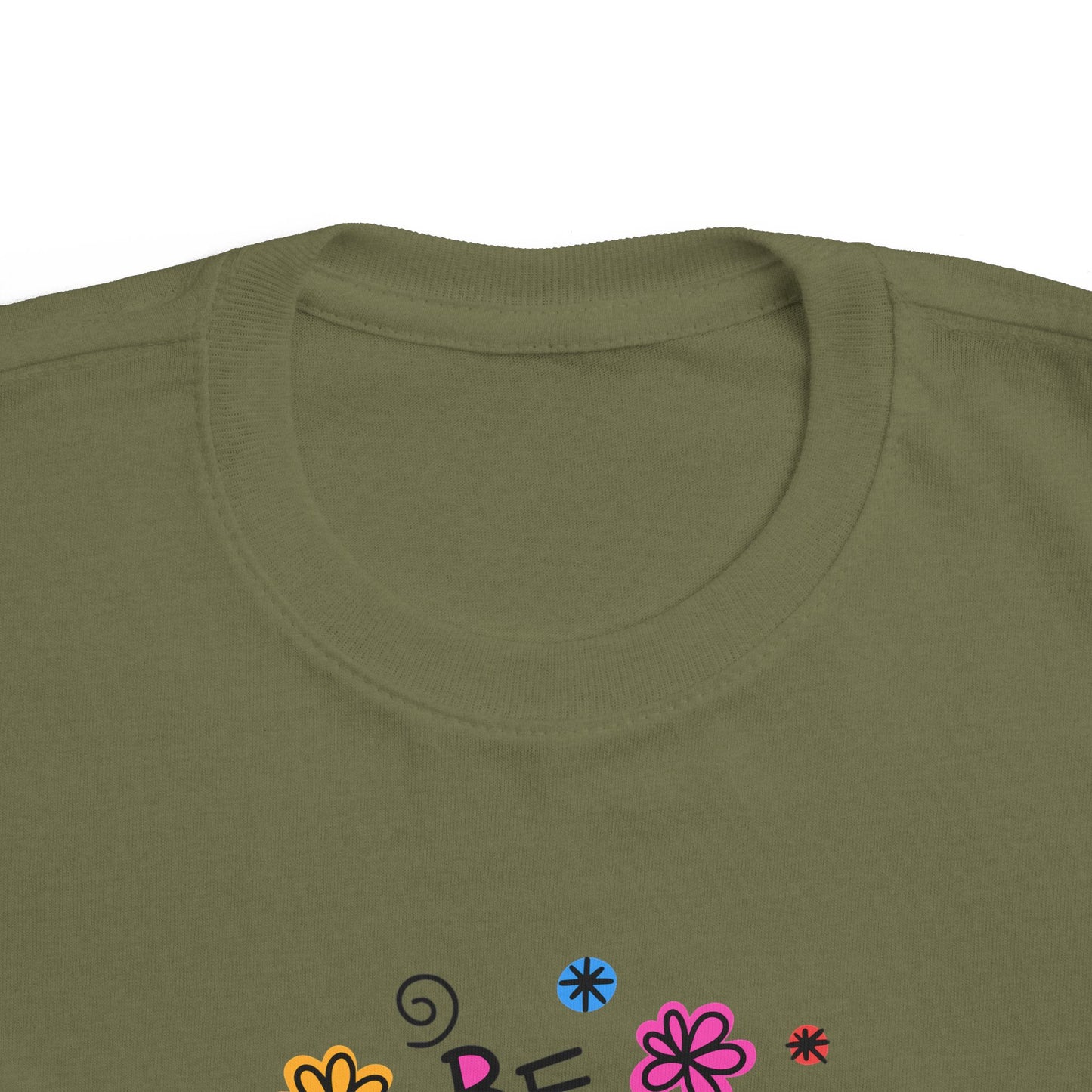 Whimsical Toddler Tee - 'Be Kind' Design, Cute Kids' Shirt, Floral Graphic Tee, Toddler Gift, Inspirational Apparel