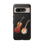 Musical Instrument Phone Case - Violin & Banjo Design, Music Lover Gift, Unique Phone Cover, Holiday Gift, Durable Tough Cases