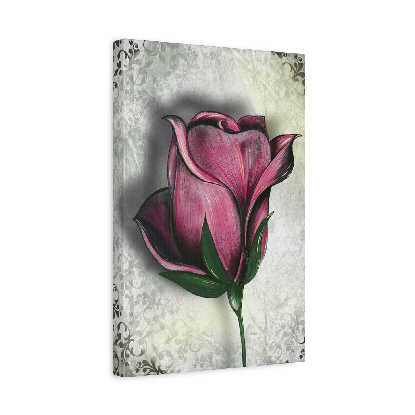 Matte Canvas, Stretched, 1.25" Purple Flowers