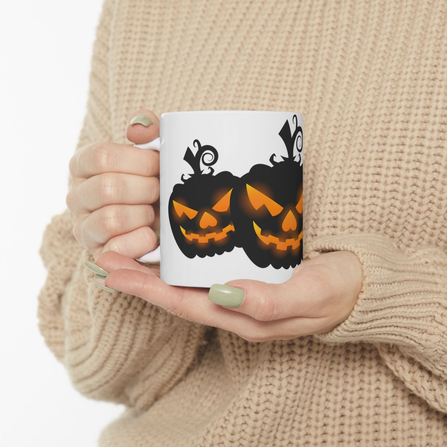 Spooky Pumpkin Ceramic Mug - Perfect for Halloween, Coffee Lovers Gift, Autumn Decor, Tea Time, Pumpkin Spice Enthusiasts