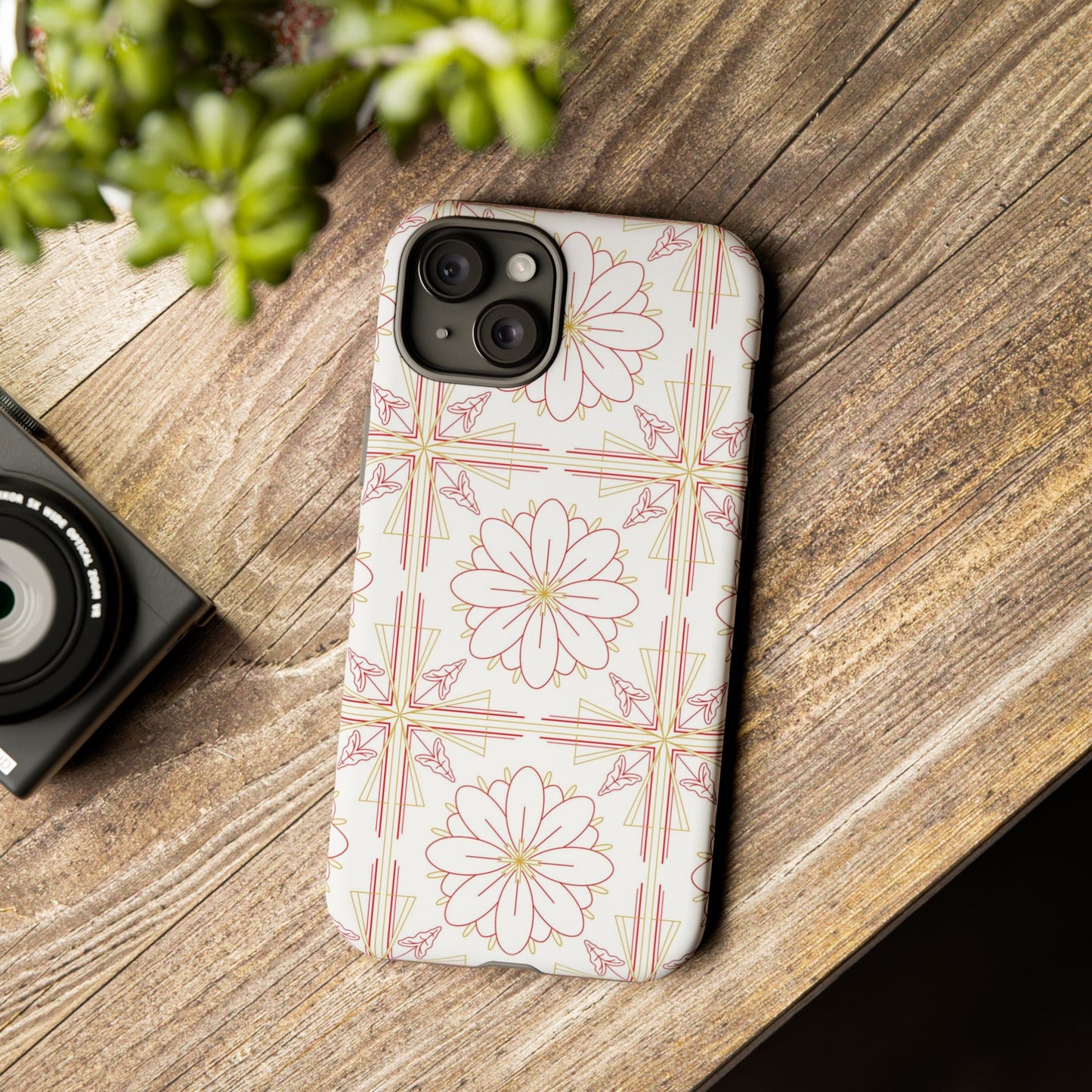 Floral Pattern Phone Case - Stylish Tough Case, Flower Design, Cute Mobile Cover, Phone Accessory, Gift for Her, Spring Style