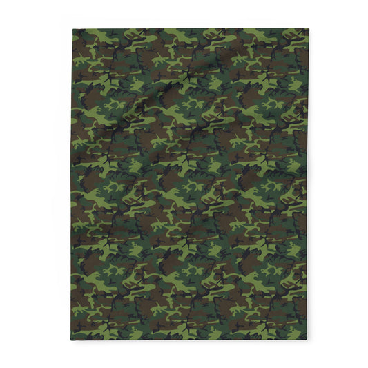 Camouflage Fleece Blanket for Cozy Comfort, Camping, Outdoor Adventures, Gift for Him, Home Decor, Military Style