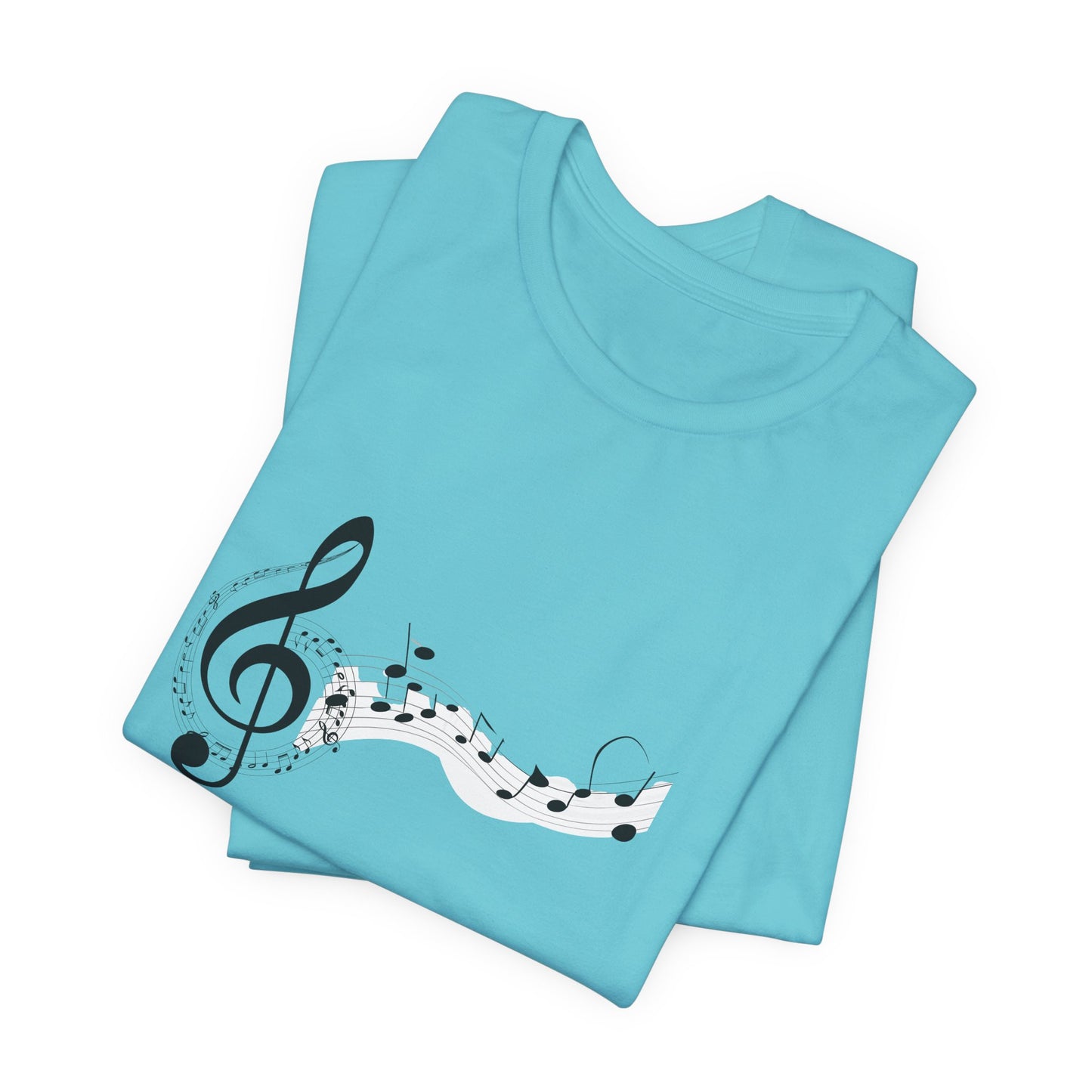 Musical Notes Short Sleeve Tee for Music Lovers