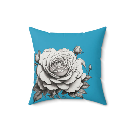 Floral Decorative Pillow, Vintage Rose Throw Cushion, Home Decor Accent, Gift for Flower Lovers, Cozy Living Room Decor