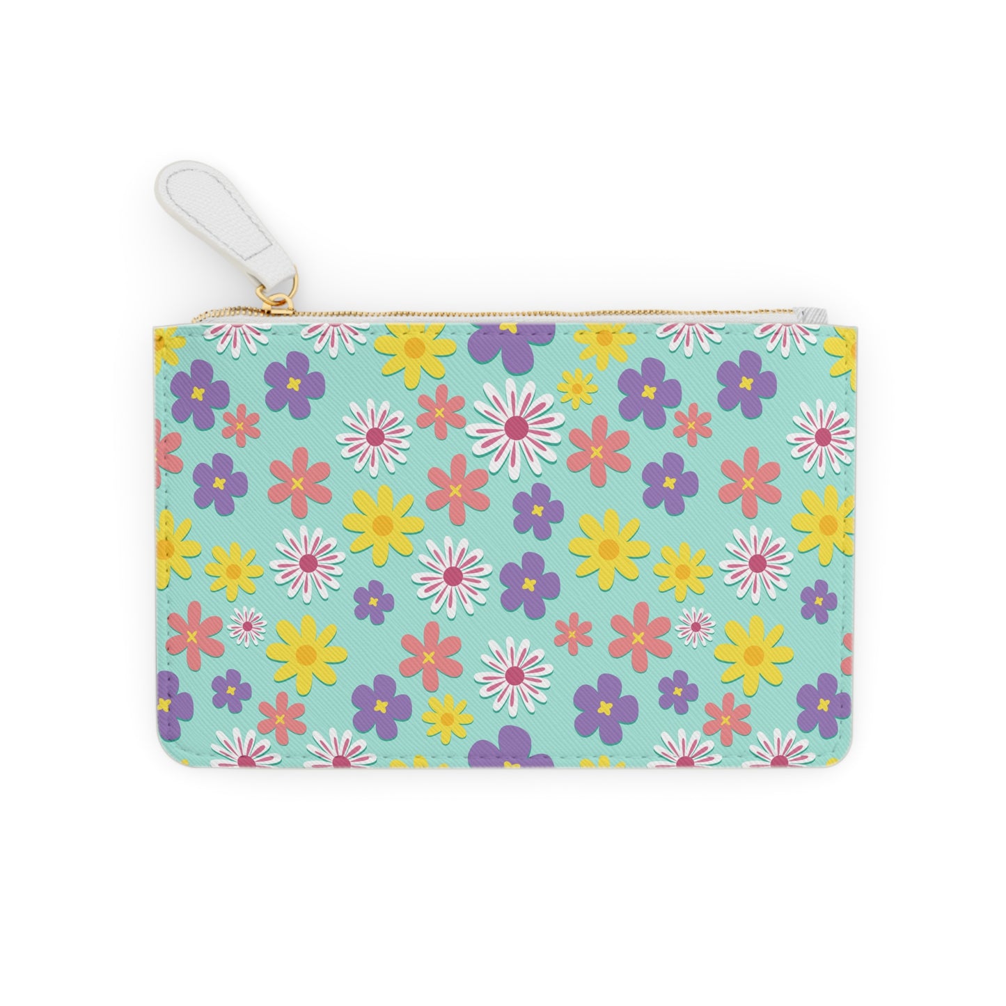 Floral Ditsy Mini Clutch — Pastel Daisy Wrist Pouch
