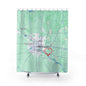 Personalized Map Shower Curtain, Custom Home Decor, Bathroom Gift, Wedding Gift, Housewarming, Unique Gift Idea