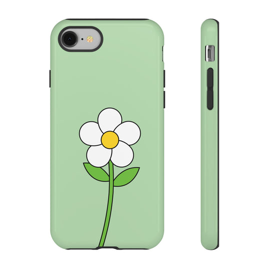 Floral Phone Case - Tough Cases for Nature Lovers, Cute Green Flower Design, iPhone Cover, Gift for Her, Spring Accessories
