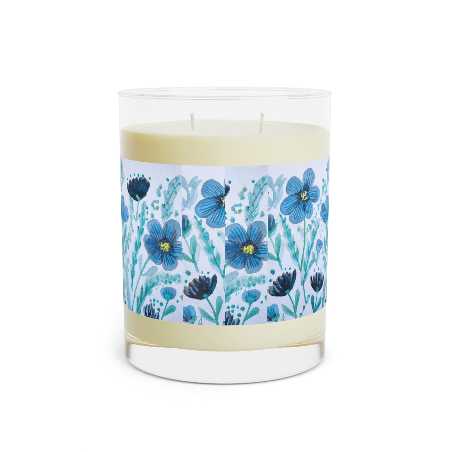 Calming Floral Scented Candle, 11oz Glass Candle for Relaxation, Home Decor, Gift for Friends, Aromatherapy Candle, Nature Inspired