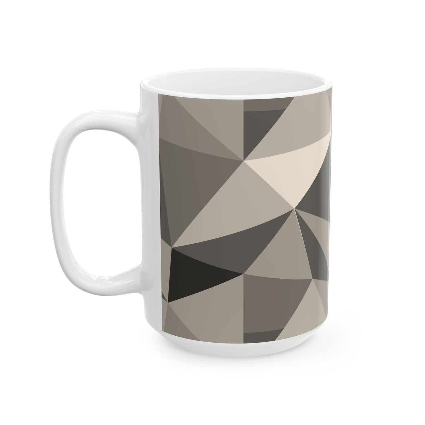Geometric Pattern Ceramic Mug, Modern Home Decor, Coffee Lover Gift, Minimalist Kitchen Accessory, Unique Drinkware