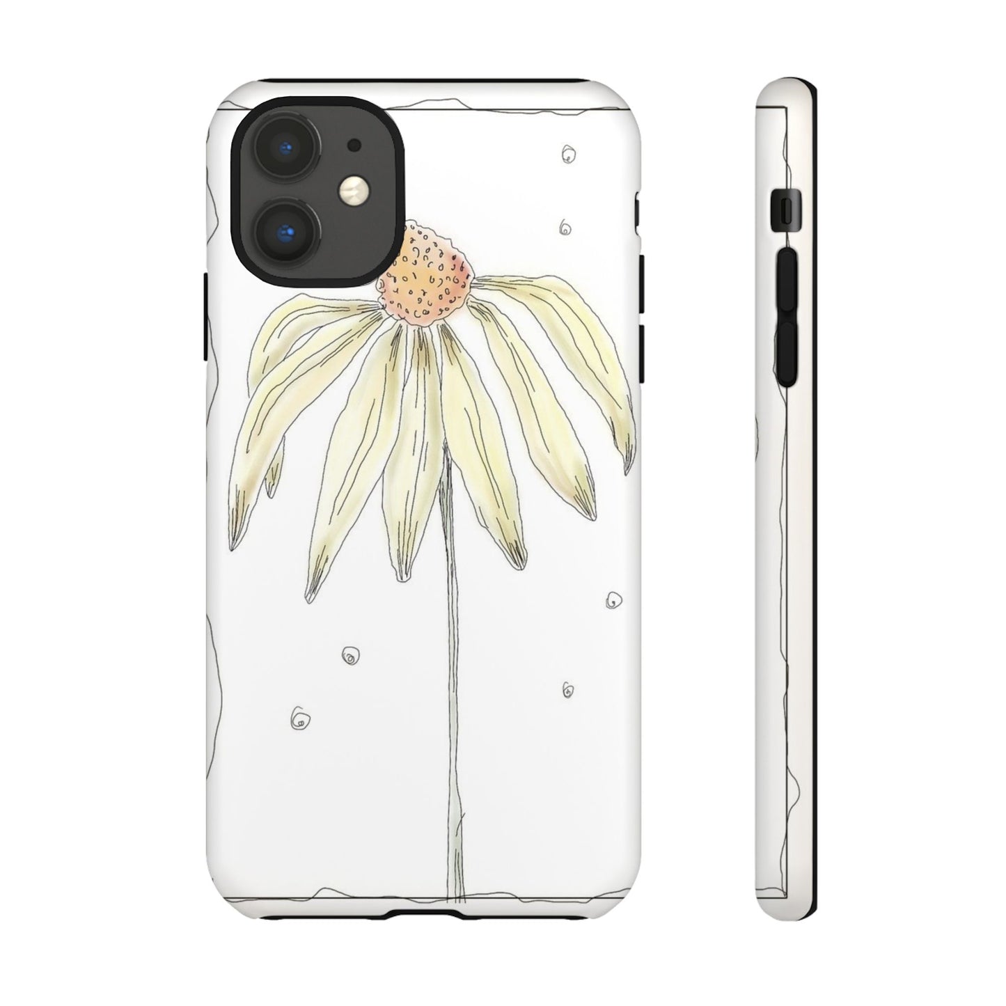 Flower Phone Case with Delicate Design, Tough Phone Cover, Nature Lover Gift, Floral Tech Accessory, Stylish Phone Protection
