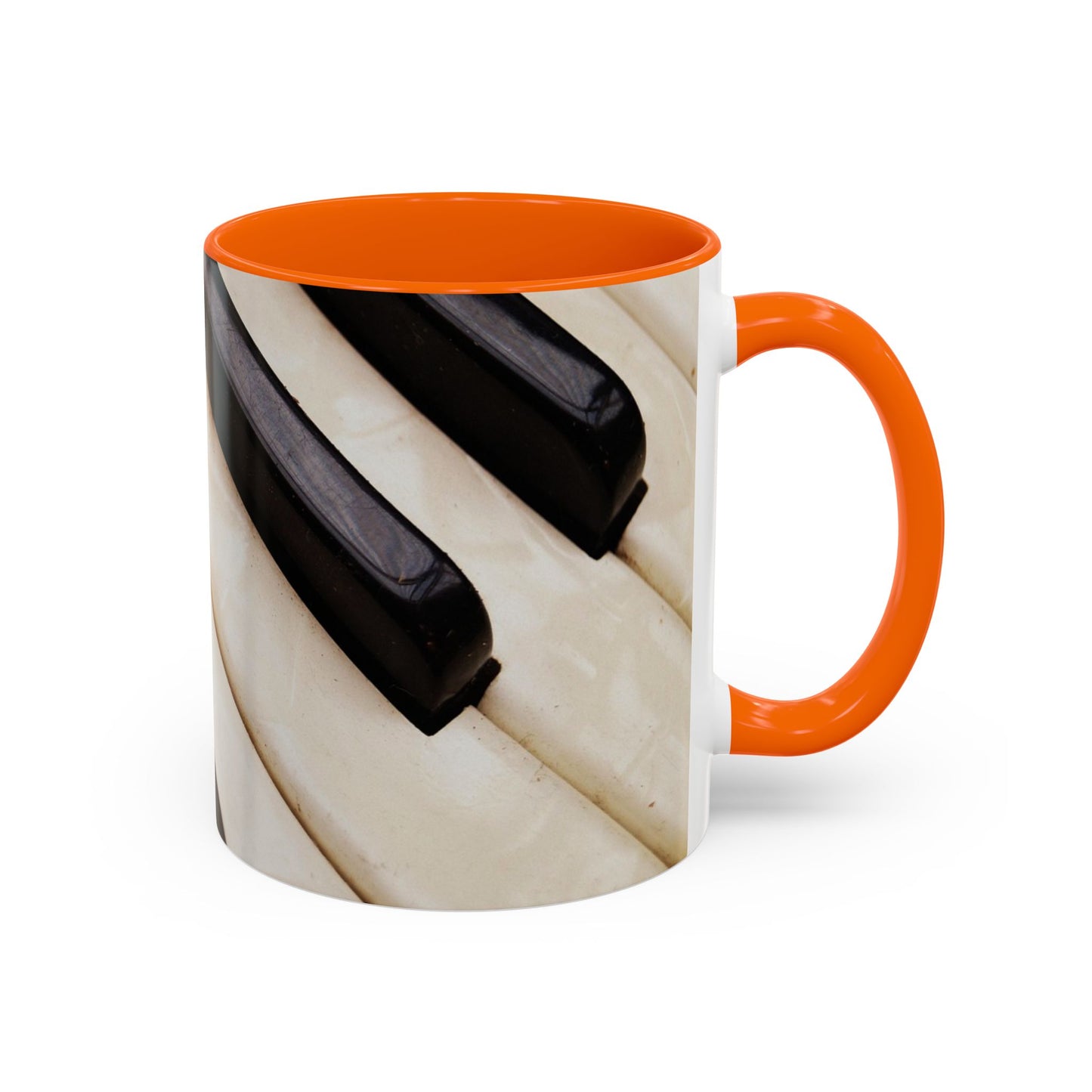 Musical Accent Coffee Mug | Piano Design, Coffee Lover Gift, Musician Mug, Stylish Drinkware, Home & Office Decor