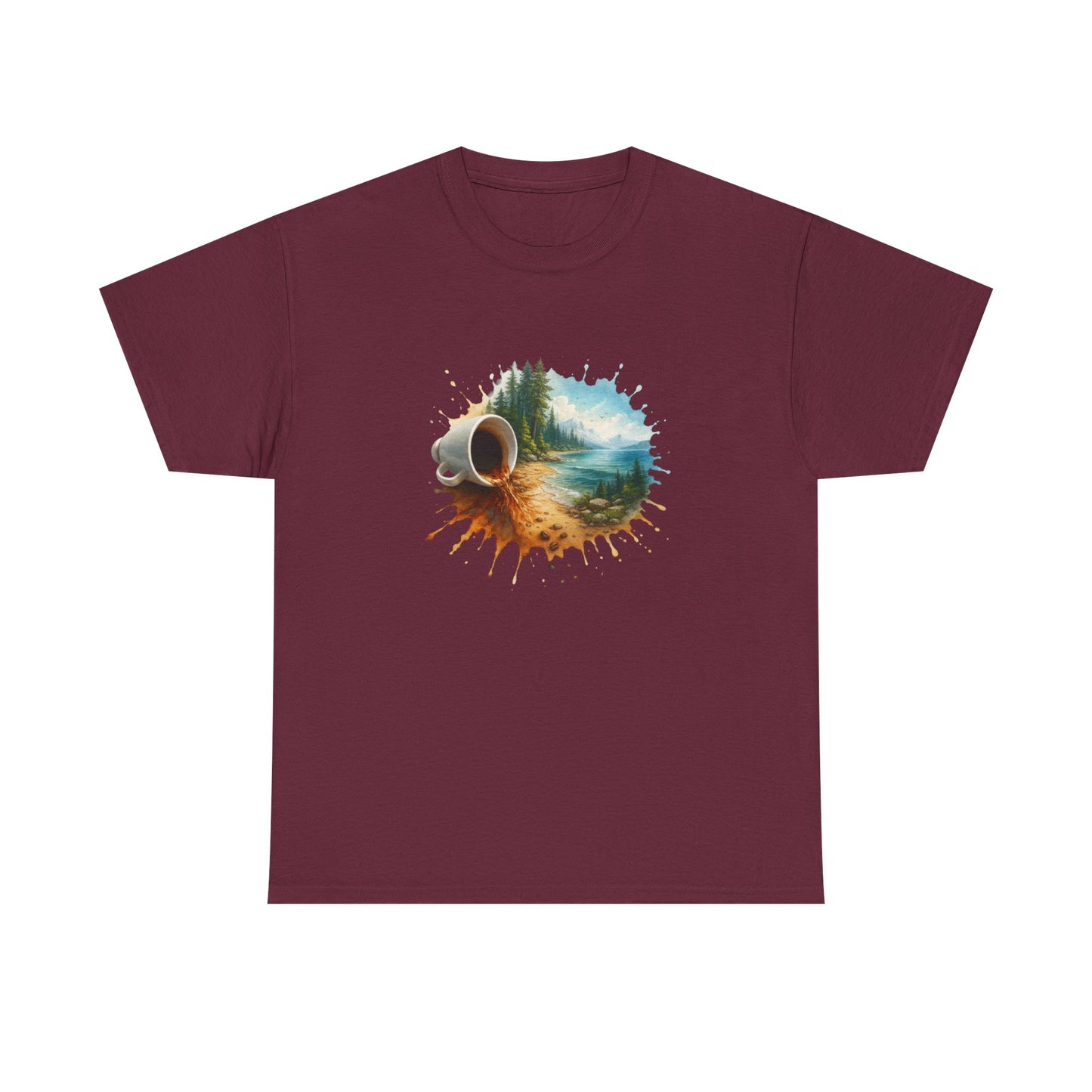 Nature-Inspired Unisex Heavy Cotton Tee, Casual Outfit, Gift for Nature Lovers, Camping Apparel, Outdoor Adventure Shirt