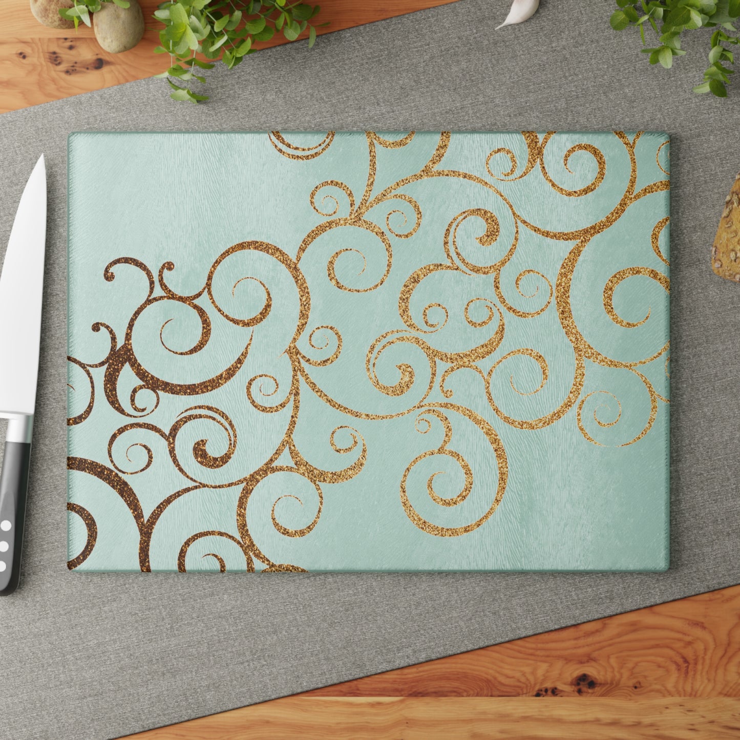 Elegant Swirled Glass Cutting Board - Kitchen Decor, Unique Gift, Culinary Art, Wedding Registry, Home Kitchen Essentials