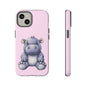 Cute Hippo Phone Case - Tough Cases, Animal Phone Cover, Kawaii Accessories, Gifts for Kids, Unique Tech Gear