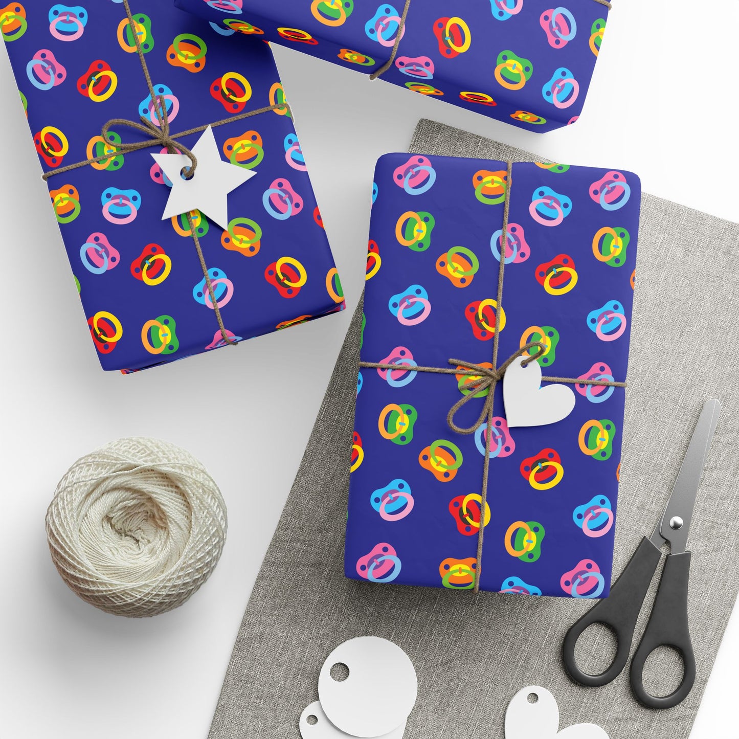 Colorful Baby Shower Wrapping Paper, Fun Gift Wrap, Playful Wrapping Sheets, Birthday Party Decorations, Unique Present Wrap
