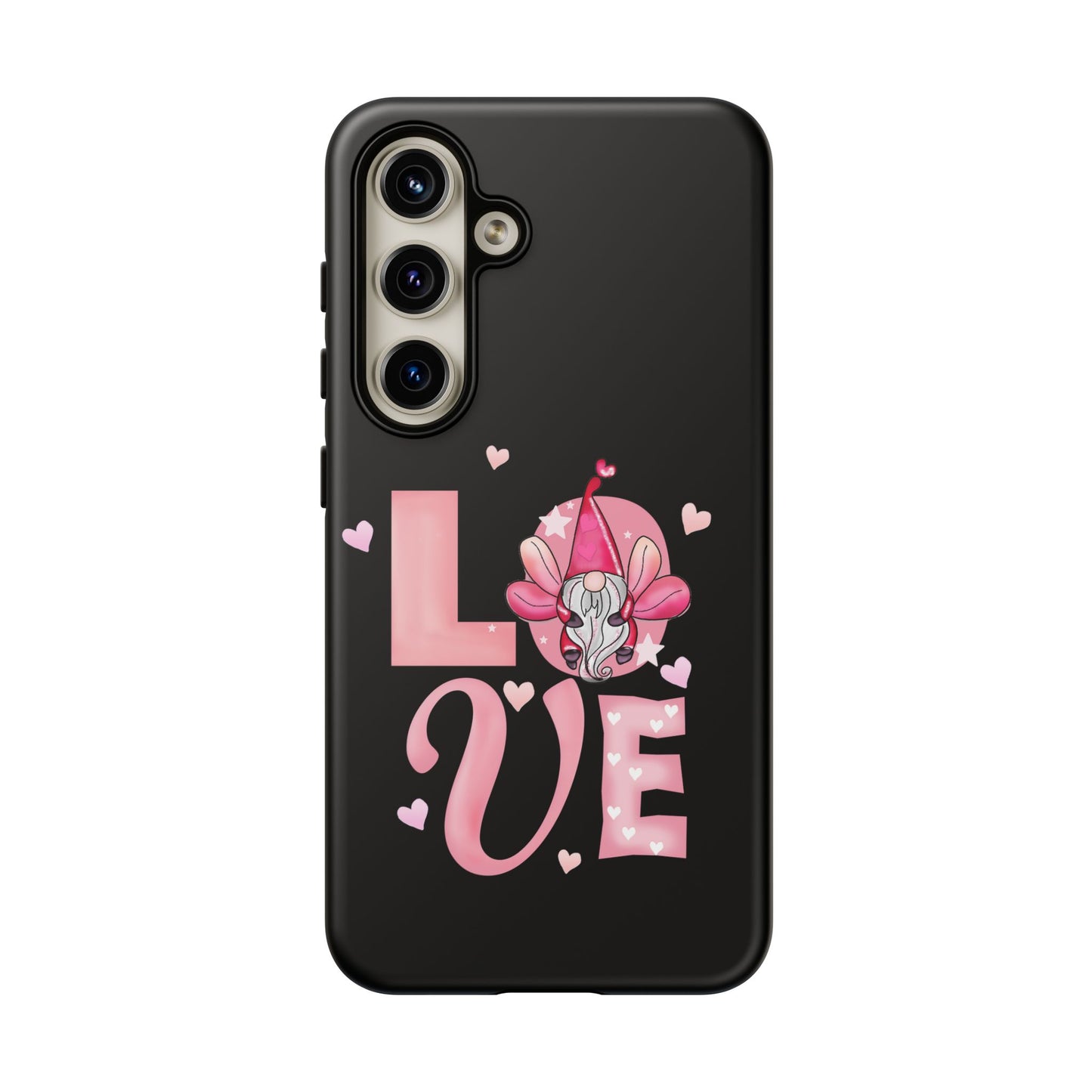 Love Gnome Phone Case — Cute Pink Heart Valentines Protective Case