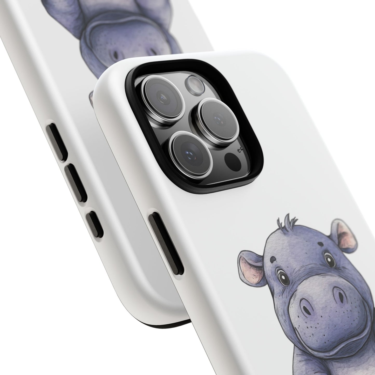 Cute Hippo Phone Case, Unique Tough Cases, Animal Lover Gift, Cute Animal Design, Baby Animal Phone Accessory