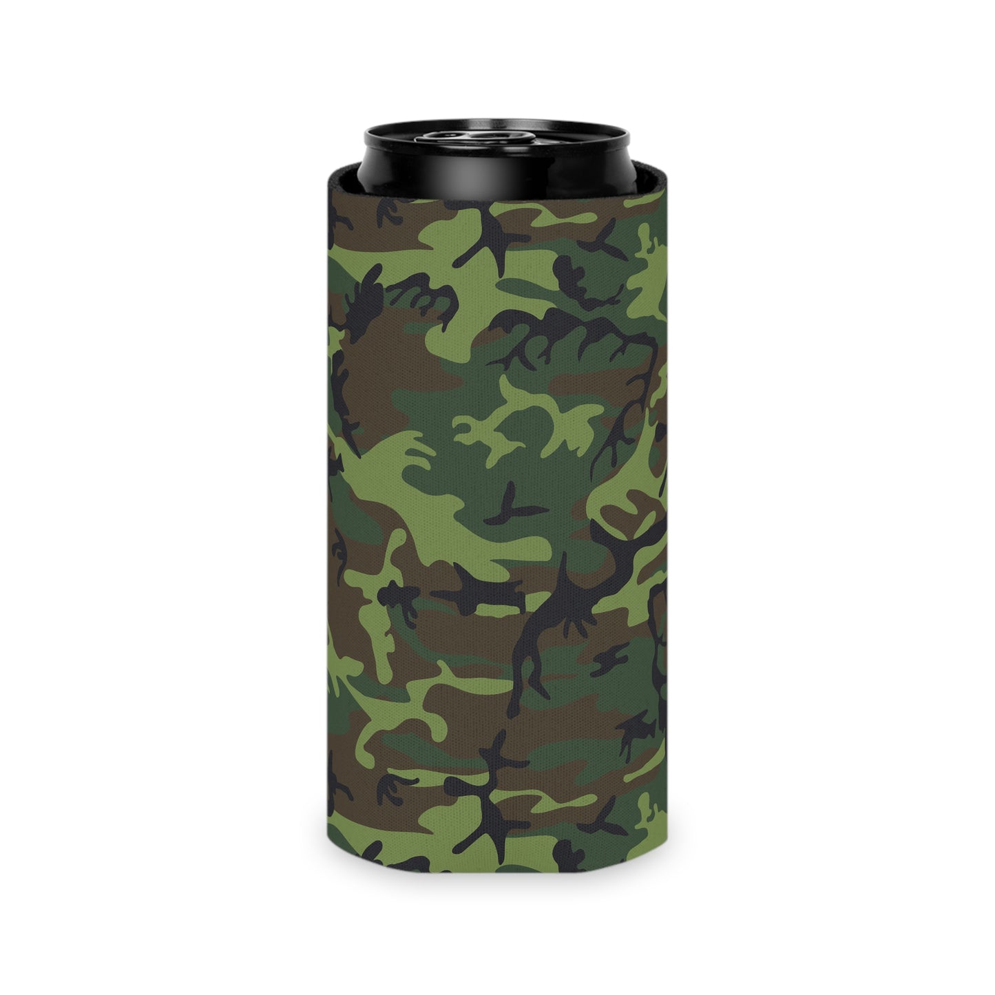 Camouflage Can Cooler, Outdoor Party Drink Sleeve, Camping Accessories, Military Style Beverage Insulator, BBQ Gift, Tailgate Essential