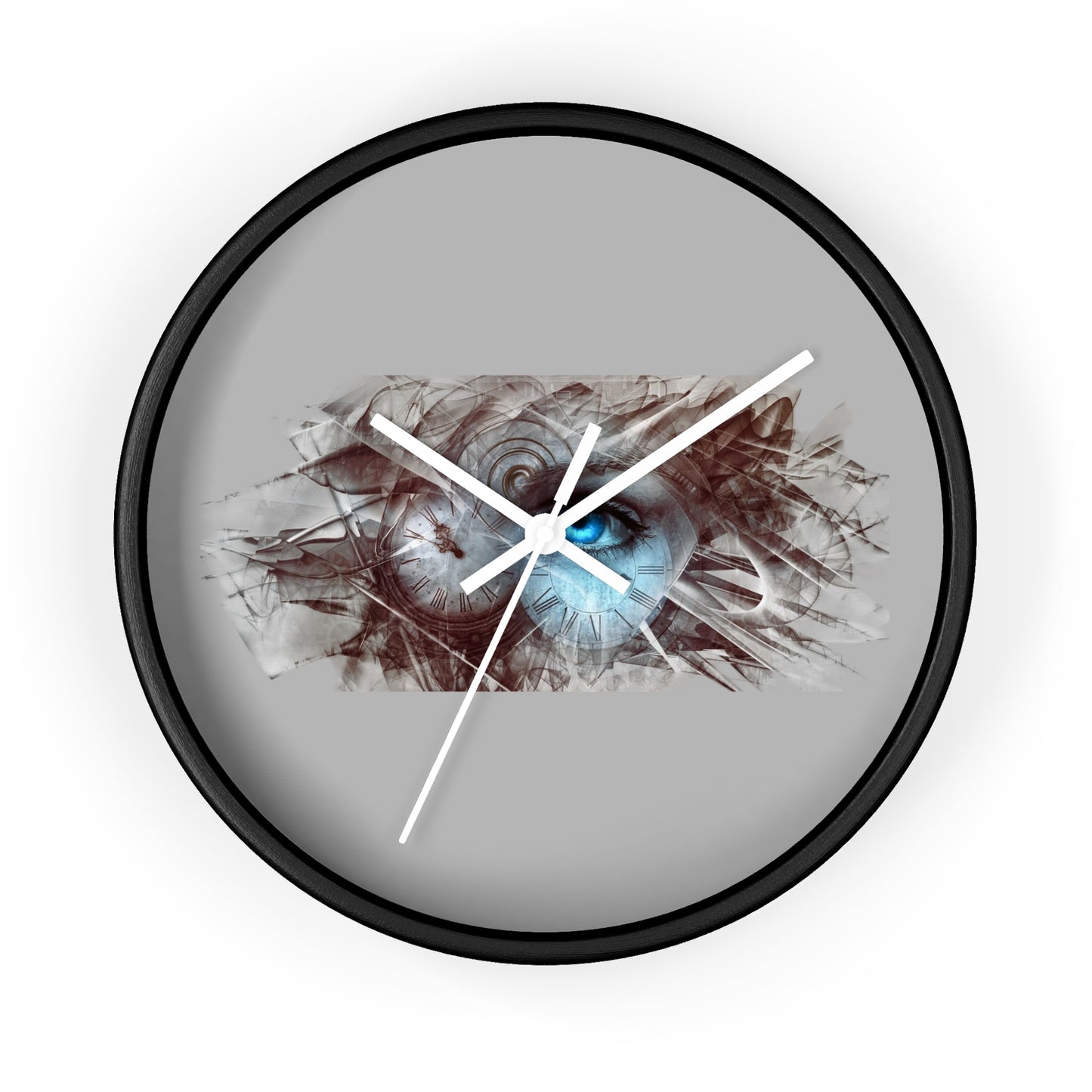 Rustic Eye Art Wall Clock, Unique Home Decor, Gift for Art Lovers