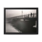 Framed Matte Canvas - Foggy Bridge Black & White Photography
