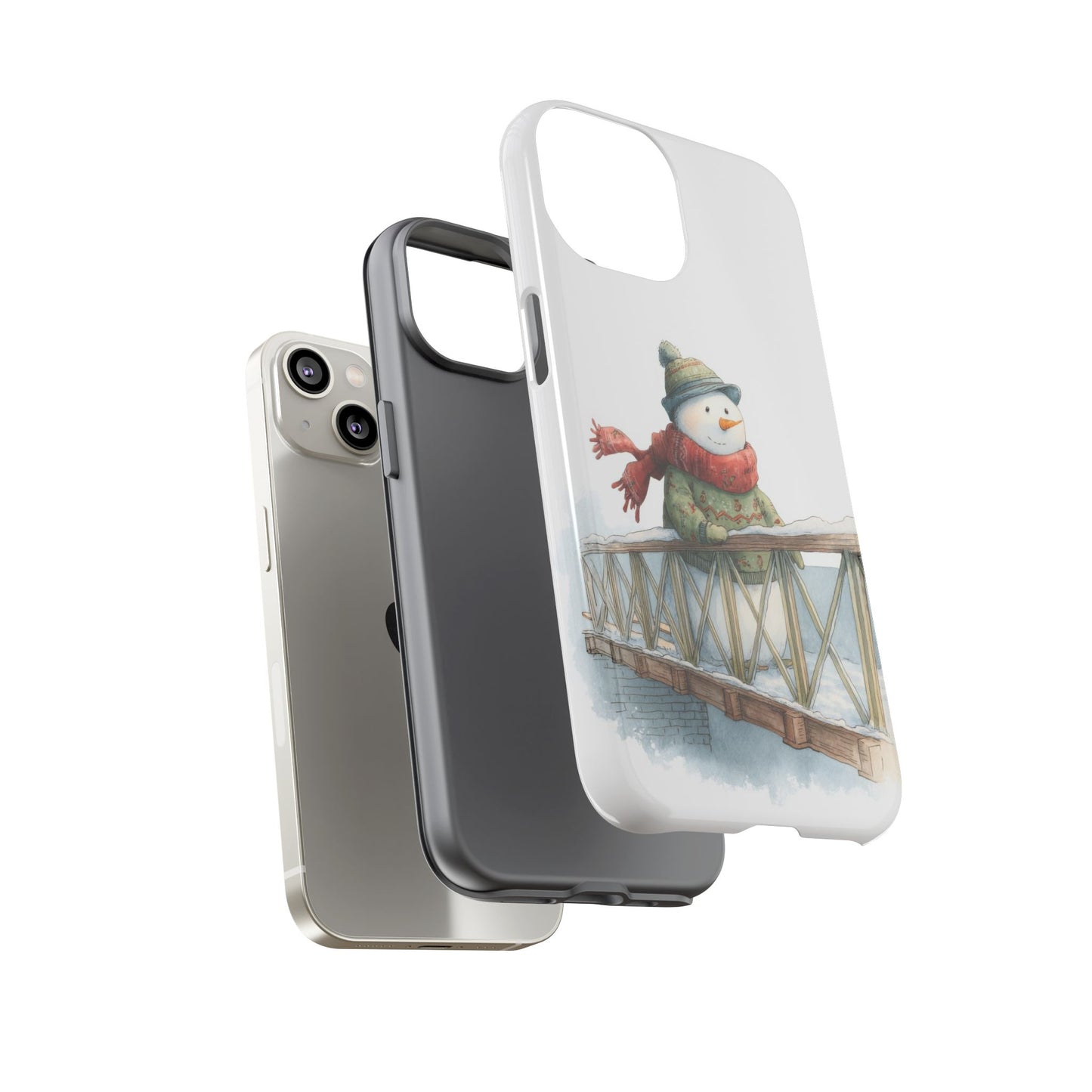 Snowman Phone Case – Winter Holiday Gift, Cute Snowman Design, Winter Accessories, Protective Phone Case, Unique Christmas Present