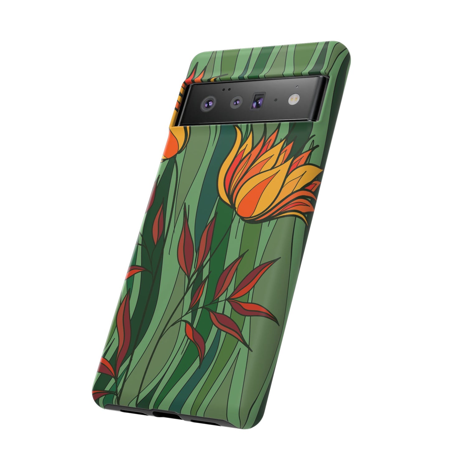 Vibrant Floral Phone Case, Nature-Inspired Tough Case, Eco-Friendly Cover, Unique Gift for Nature Lovers, Spring Decor