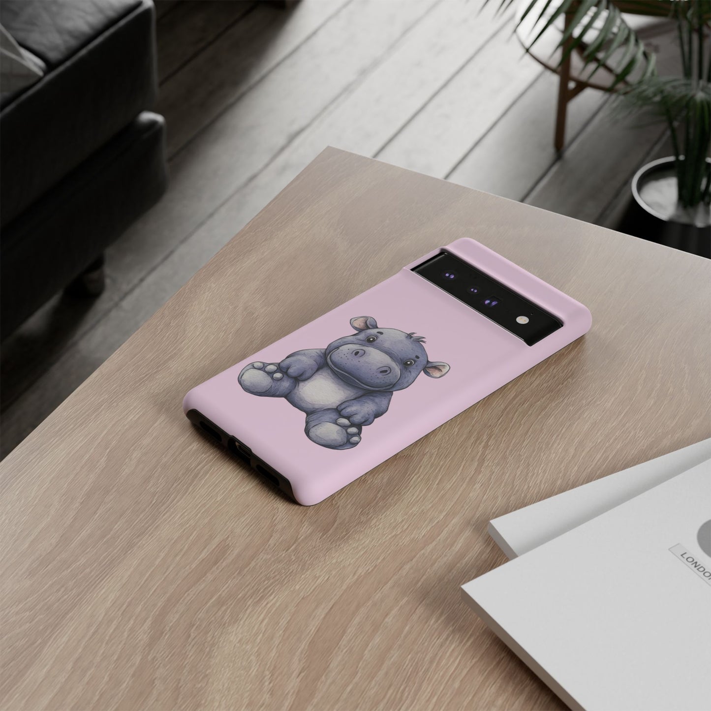 Cute Hippo Phone Case - Tough Cases, Animal Phone Cover, Kawaii Accessories, Gifts for Kids, Unique Tech Gear