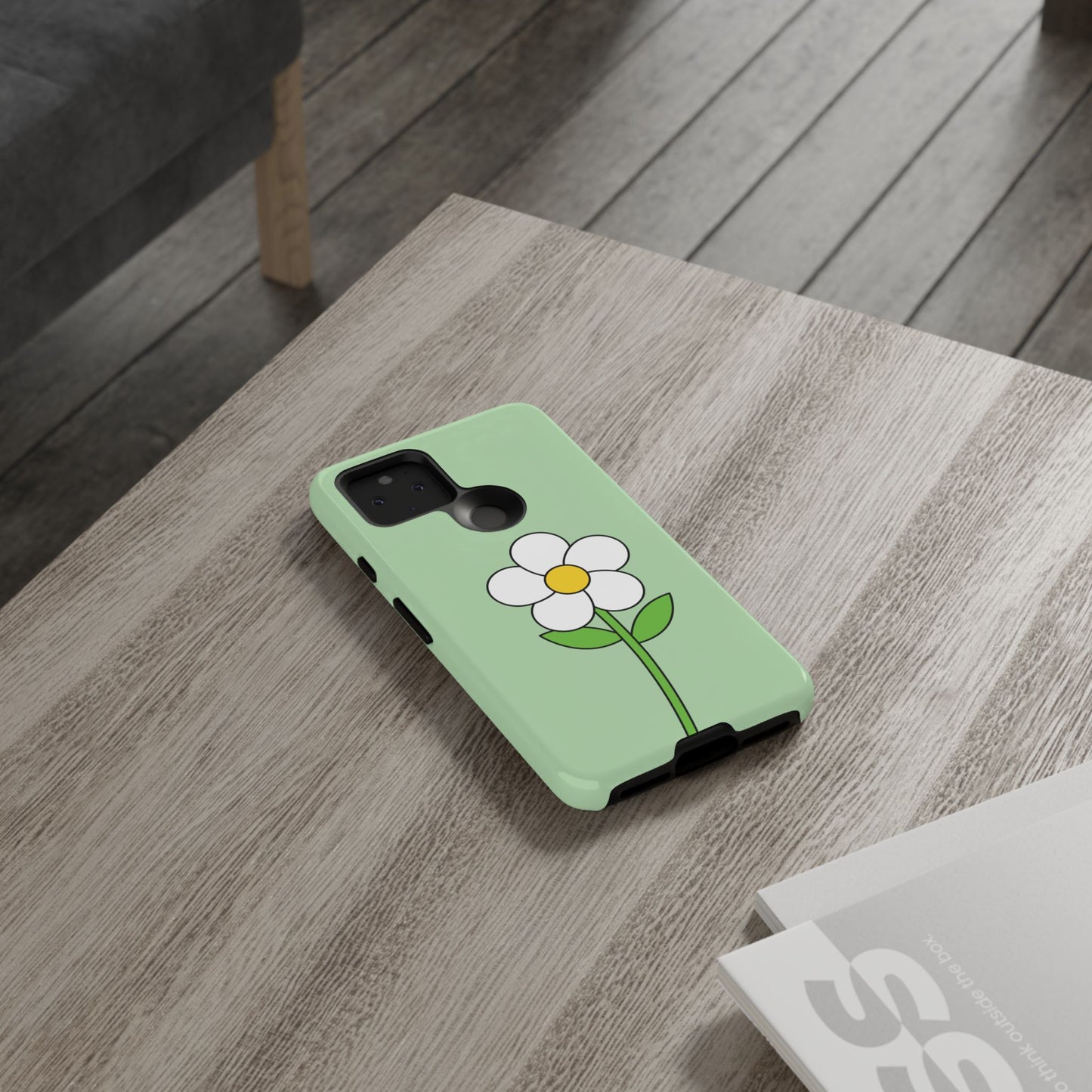 Floral Phone Case - Tough Cases for Nature Lovers, Cute Green Flower Design, iPhone Cover, Gift for Her, Spring Accessories