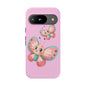 Cute Butterfly Phone Case, Tough Phone Cover, Girly Phone Accessory, Unique Gift for Her, Kids Phone Case, Floral Design Case