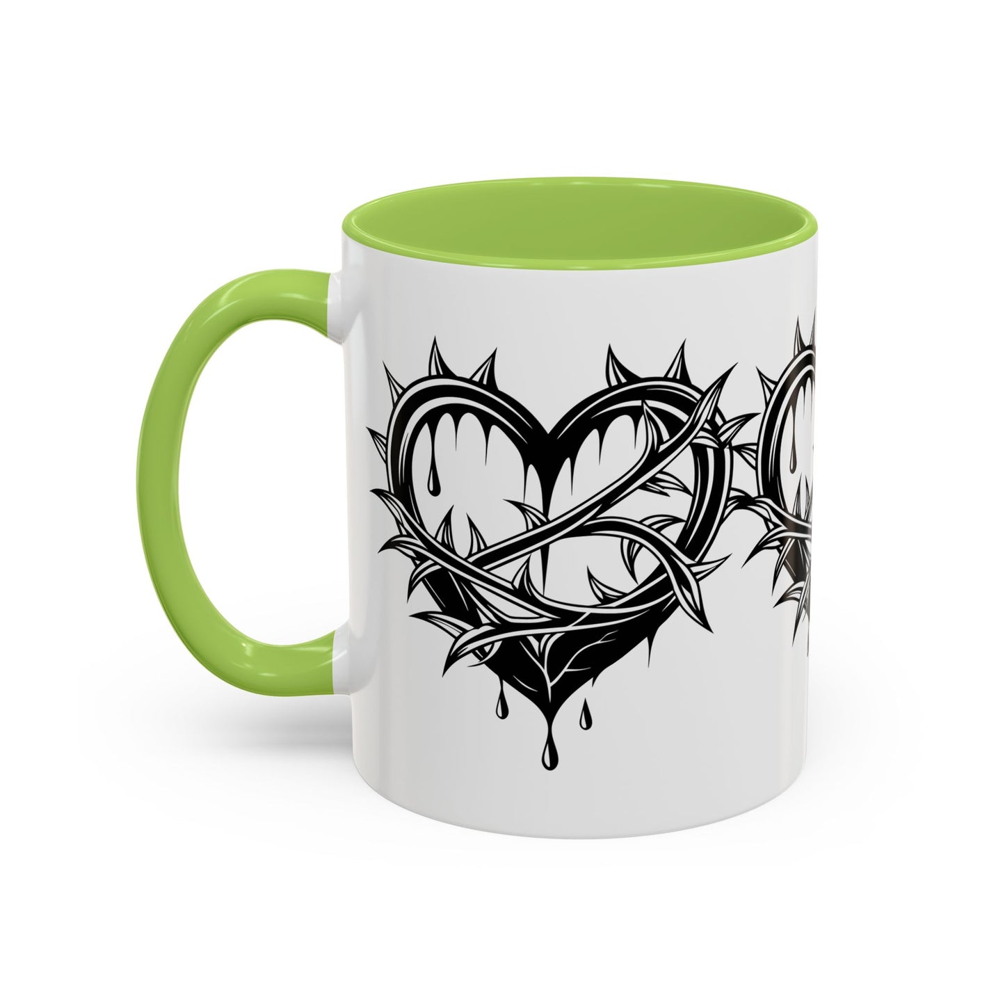 Gothic Heart Mug, Unique Art Coffee Cup for Gifting, Gothic Home Decor, Perfect for Friends, Gothic Style Drinkware