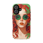 Vibrant Phone Case with Retro Greenery Design, Trendy Case for Casual Look, Gift for Her, Summer Vibes, Unique Phone Accessory