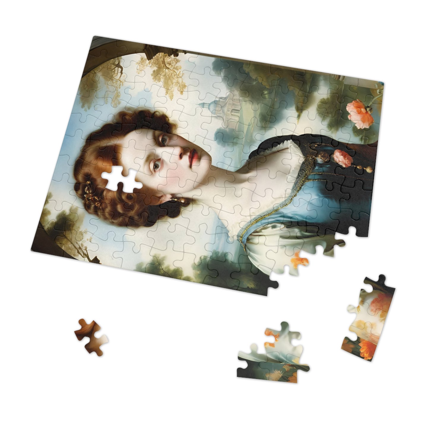 Vintage Art Jigsaw Puzzle with Tin, Classic Artwork, Engaging Family Activity, Collectible Gaming Puzzle, Unique Gift Idea, Relaxing Hobby